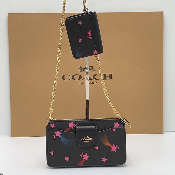 Poppy Crossbody With Card Case With Disco Star Print - Picture 4 of 16